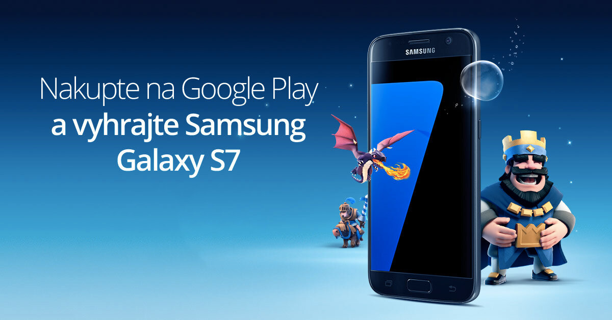 Vyhrajte jeden ze tří Samsungů Galaxy S7. Stačí nakoupit v Google Play přes O2!