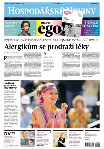 Obálka e-magazínu Hospodářské noviny 108 - 5.6.2015