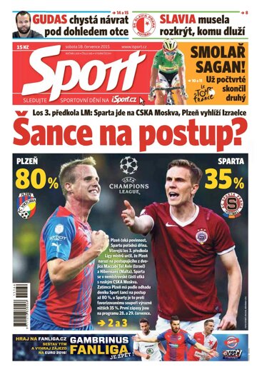 Obálka e-magazínu Sport 18.7.2015