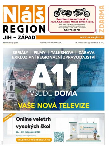 Obálka e-magazínu Náš Region - Západ 44/2023
