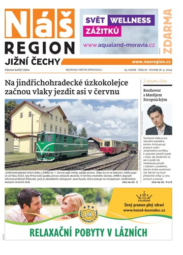Obálka e-magazínu Náš Region - Jižní Čechy 16/2024