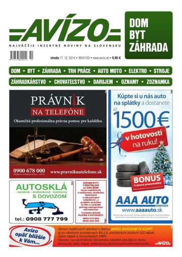 Obálka e-magazínu Avízo 150 (17.12.2014)