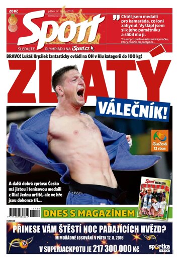 Obálka e-magazínu Sport 12.8.2016