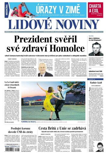 Obálka e-magazínu Lidové noviny 25.1.2017