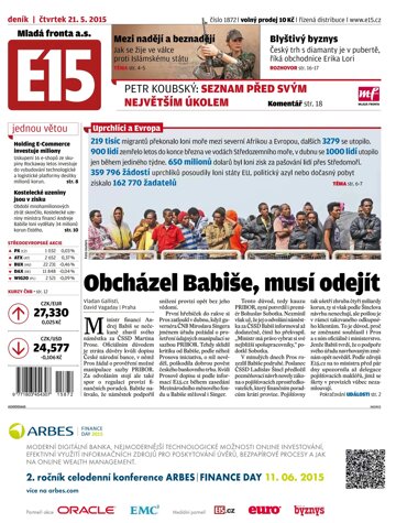 Obálka e-magazínu E15 21.5.2015