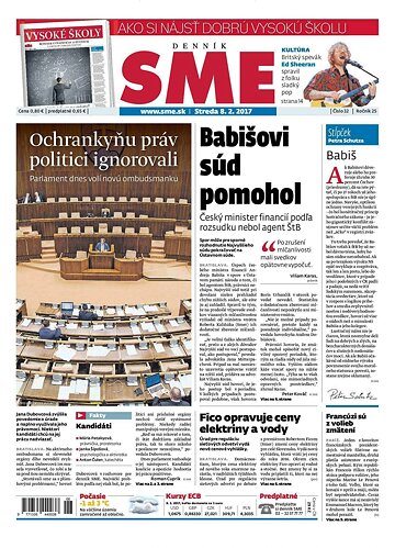 Obálka e-magazínu SME 8.2.2017