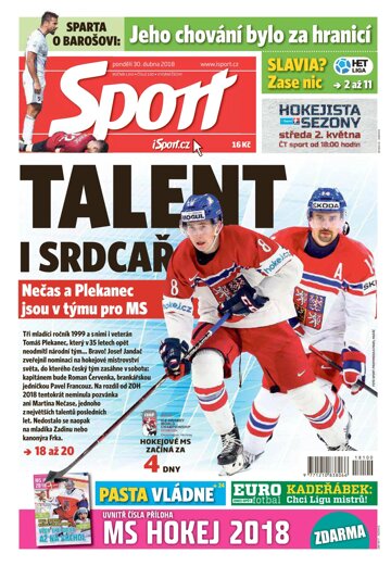 Obálka e-magazínu Sport 30.4.2018