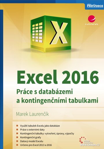 Obálka knihy Excel 2016