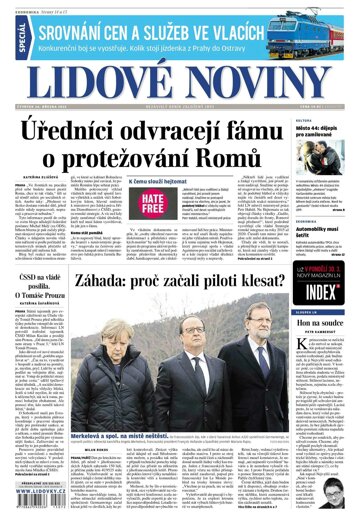 Obálka e-magazínu Lidové noviny 26.3.2015