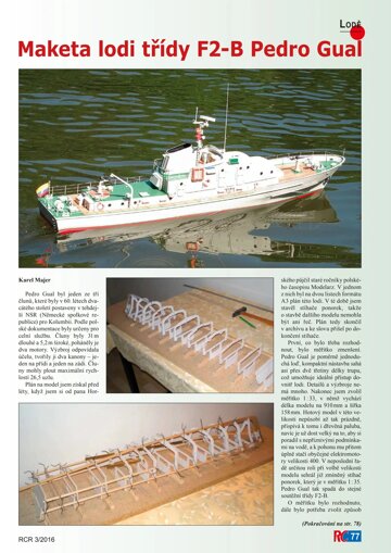 Obálka e-magazínu Maketa lodi třídy F2-B Pedro Gual
