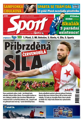 Obálka e-magazínu Sport 31.10.2016