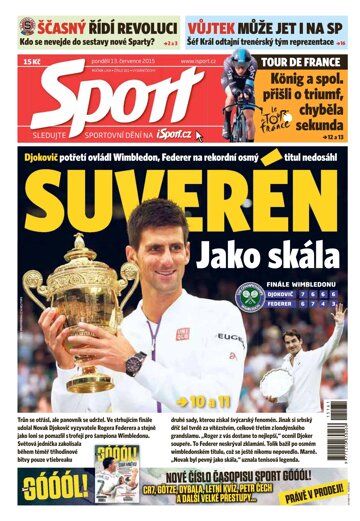 Obálka e-magazínu Sport 13.7.2015