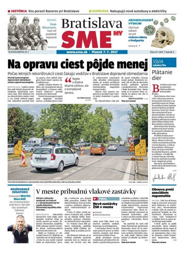 Obálka e-magazínu SME MY Bratislava 7.7.2017