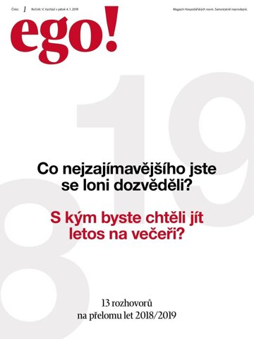 Obálka e-magazínu Hospodářské noviny - příloha Ego! 003 - 4.1.2019 Ego!