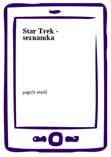 Obálka knihy Star Trek - seznamka