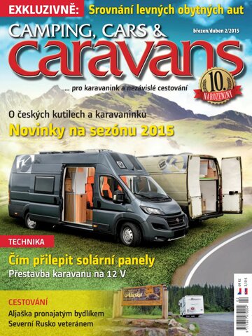 Obálka e-magazínu Camping, Cars & Caravans 2/2015 (březen/duben)