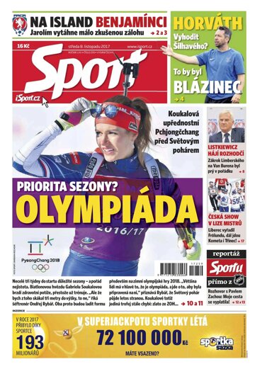 Obálka e-magazínu Sport 8.11.2017