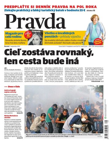 Obálka e-magazínu Pravda 17. 9. 2015