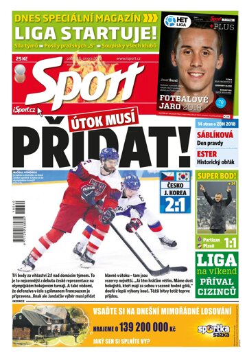 Obálka e-magazínu Sport 16.2.2018