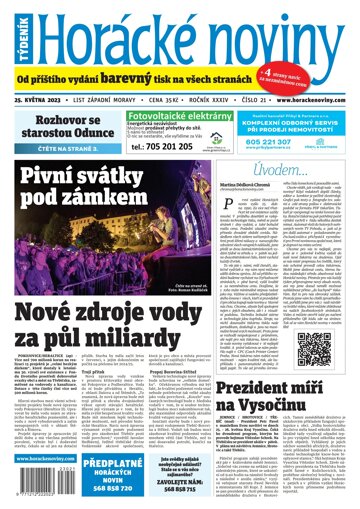 Obálka e-magazínu Horácké Noviny 21/2023