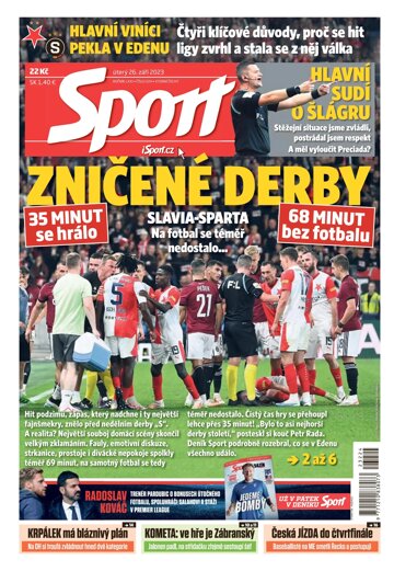 Obálka e-magazínu Sport 26.9.2023