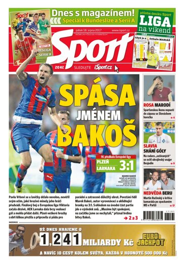 Obálka e-magazínu Sport 18.8.2017
