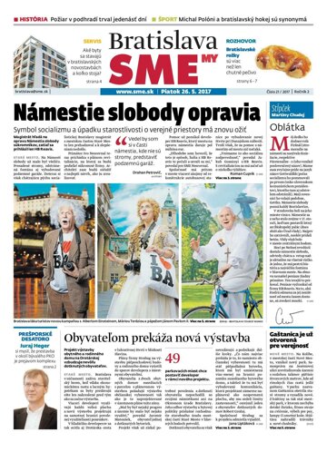 Obálka e-magazínu SME MY Bratislava 26/5/2017
