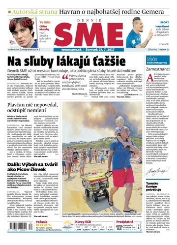Obálka e-magazínu SME 27.7.2017