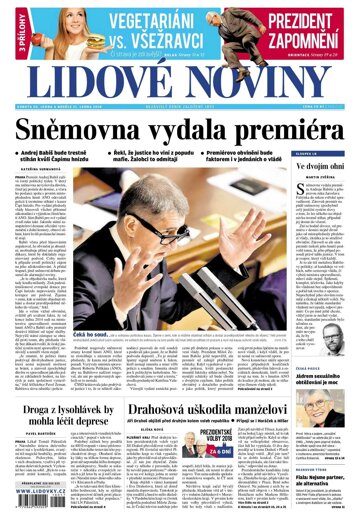 Obálka e-magazínu Lidové noviny 20.1.2018