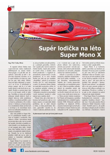 Obálka e-magazínu Supér lodička na léto Super Mono X
