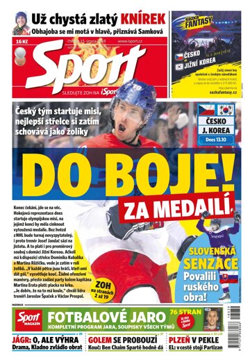 Obálka e-magazínu Sport 15.2.2018