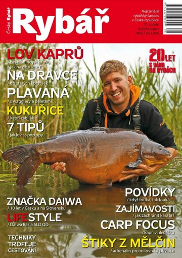 Obálka e-magazínu Český rybář 8/2018