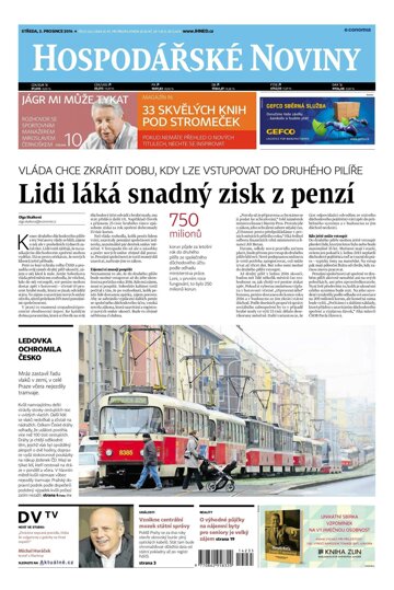 Obálka e-magazínu Hospodářské noviny 235 - 3.12.2014