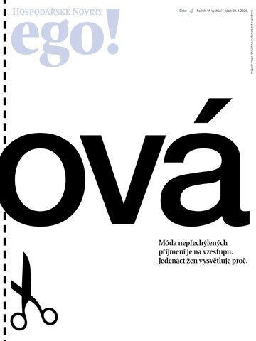 Obálka e-magazínu Hospodářské noviny - příloha Ego! 017 - 24.1.2020 magazín Ego!