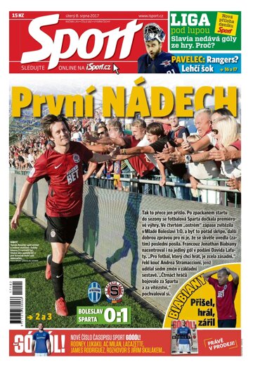 Obálka e-magazínu Sport 8.8.2017