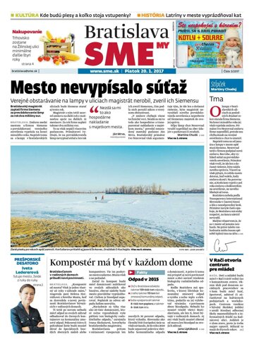 Obálka e-magazínu SME MY Bratislava 20/1/2017