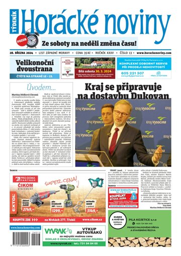 Obálka e-magazínu Horácké Noviny 13/2024
