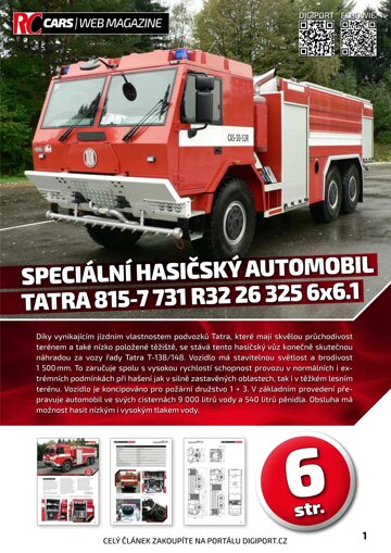 Obálka e-magazínu Hasičský automobil Tatra 815-7 731 R32 26 325 6x6.1