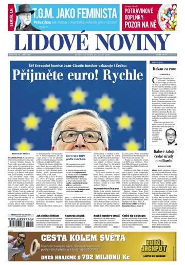 Obálka e-magazínu Lidové noviny 14.9.2017
