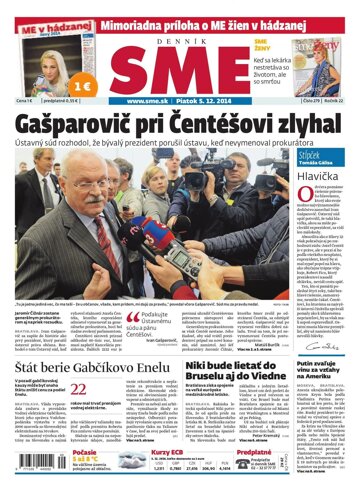 Obálka e-magazínu SME 5.12.2014