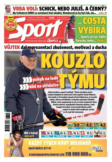 Obálka e-magazínu Sport 11.5.2016