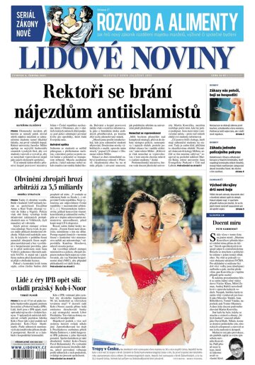 Obálka e-magazínu Lidové noviny 4.6.2015