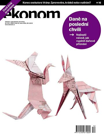 Obálka e-magazínu Ekonom 12 - 24.3.2016