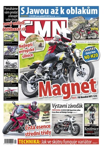Obálka e-magazínu ČESKÉ MOTOCYKLOVÉ NOVINY 14/2017