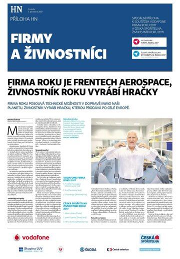 Obálka e-magazínu Hospodářské noviny - příloha 7.12.2017HX