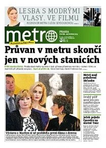 Obálka e-magazínu deník METRO 30.5.2013