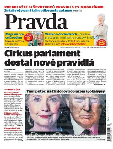 Obálka e-magazínu Pravda 27.10.2016