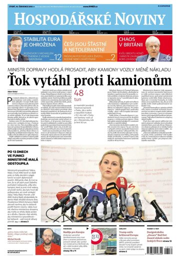 Obálka e-magazínu Hospodářské noviny 130 - 10.7.2018