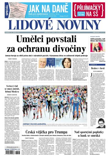 Obálka e-magazínu Lidové noviny 20.2.2017