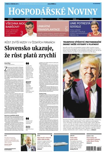 Obálka e-magazínu Hospodářské noviny 123 - 27.6.2017